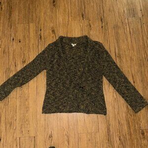 J. Jill Women's Cardigan Sweater Size M Wool Blend Open Front   vintage  #74